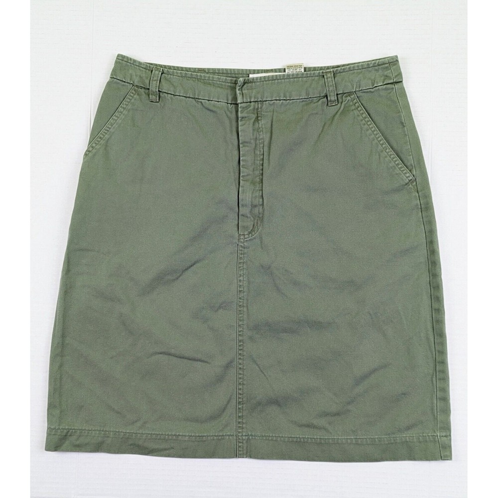 VTG Kim Rogers Women's 8 Green Cotton A-Line Skirt Emirates Made